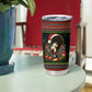 Angela Davis Merry Christmas Tumbler Cup Ugly Christmas Pattern Civil Rights Black History