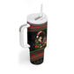 Angela Davis Merry Christmas Tumbler With Handle Ugly Christmas Pattern Civil Rights Black History