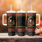 Angela Davis Merry Christmas Tumbler With Handle Ugly Christmas Pattern Civil Rights Black History