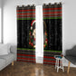 Angela Davis Merry Christmas Window Curtain Ugly Christmas Pattern Civil Rights Black History