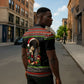 Angela Davis Merry Christmas Zipper Polo Shirt Ugly Christmas Pattern Civil Rights Black History