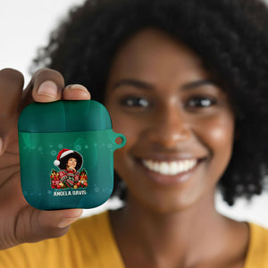 Angela Davis Civil Rights Black History AirPods Case Ugly Christmas Pattern African American Heritage