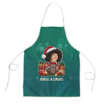 Angela Davis Civil Rights Black History Apron Ugly Christmas Pattern African American Heritage