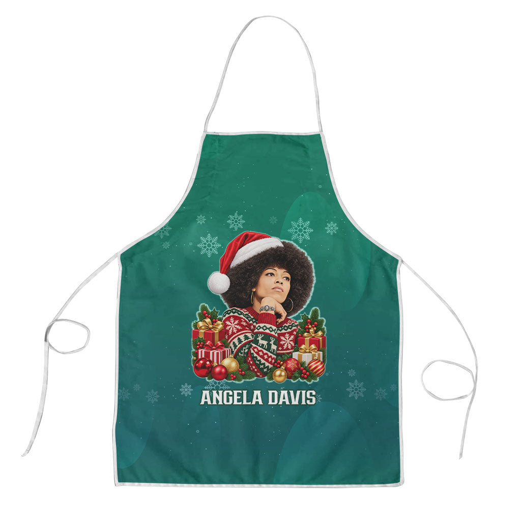 Angela Davis Civil Rights Black History Apron Ugly Christmas Pattern African American Heritage