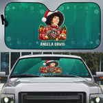 Angela Davis Civil Rights Black History Auto Sun Shade Ugly Christmas Pattern African American Heritage