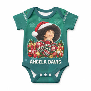 Angela Davis Civil Rights Black History Baby Onesie Ugly Christmas Pattern African American Heritage