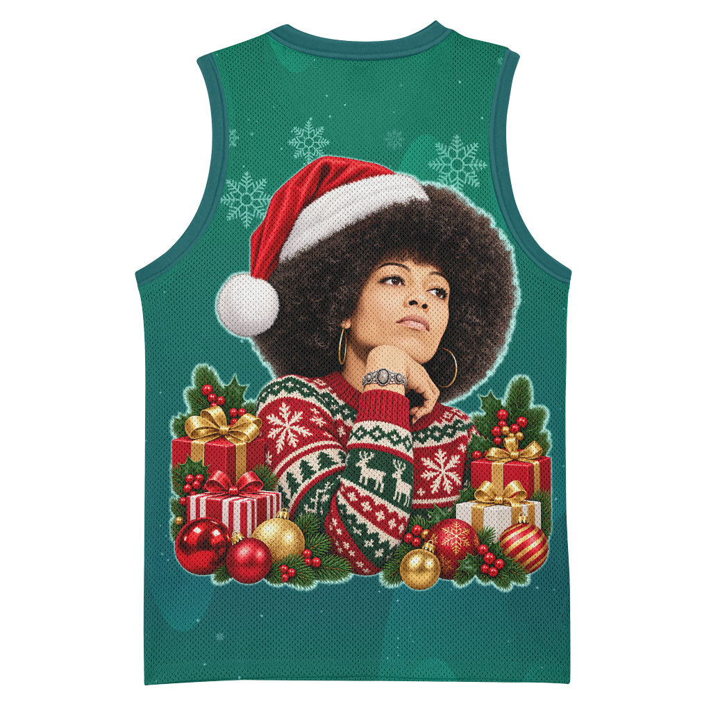 Angela Davis Civil Rights Black History Basketball Jersey Ugly Christmas Pattern African American Heritage