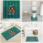 Angela Davis Civil Rights Black History Bathroom Set Ugly Christmas Pattern African American Heritage