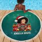 Angela Davis Civil Rights Black History Beach Blanket Ugly Christmas Pattern African American Heritage