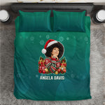 Angela Davis Civil Rights Black History Bedding Set Ugly Christmas Pattern African American Heritage