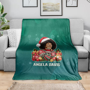 Angela Davis Civil Rights Black History Blanket Ugly Christmas Pattern African American Heritage