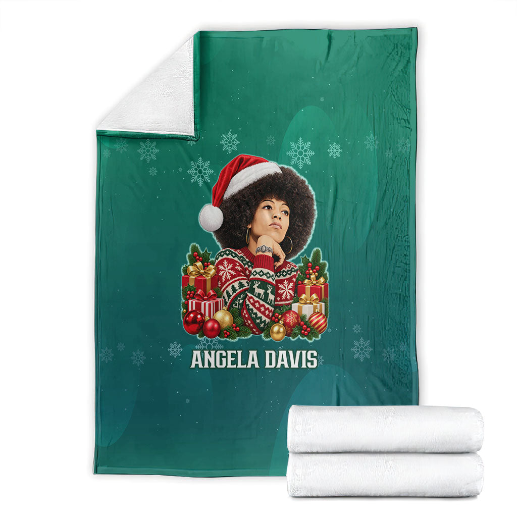 Angela Davis Civil Rights Black History Blanket Ugly Christmas Pattern African American Heritage