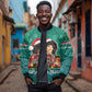 Angela Davis Civil Rights Black History Bomber Jacket Ugly Christmas Pattern African American Heritage