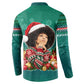 Angela Davis Civil Rights Black History Button Sweatshirt Ugly Christmas Pattern African American Heritage