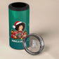 Angela Davis Civil Rights Black History 4 in 1 Can Cooler Tumbler Ugly Christmas Pattern African American Heritage
