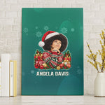 Angela Davis Civil Rights Black History Canvas Wall Art Ugly Christmas Pattern African American Heritage