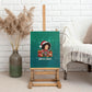Angela Davis Civil Rights Black History Canvas Wall Art Ugly Christmas Pattern African American Heritage