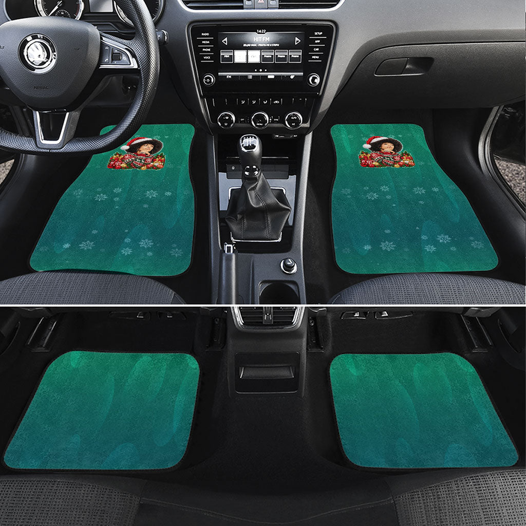 Angela Davis Civil Rights Black History Car Mats Ugly Christmas Pattern African American Heritage