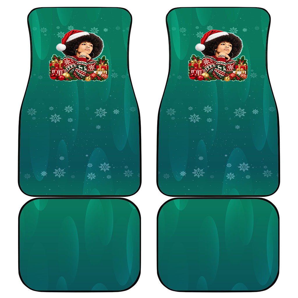 Angela Davis Civil Rights Black History Car Mats Ugly Christmas Pattern African American Heritage