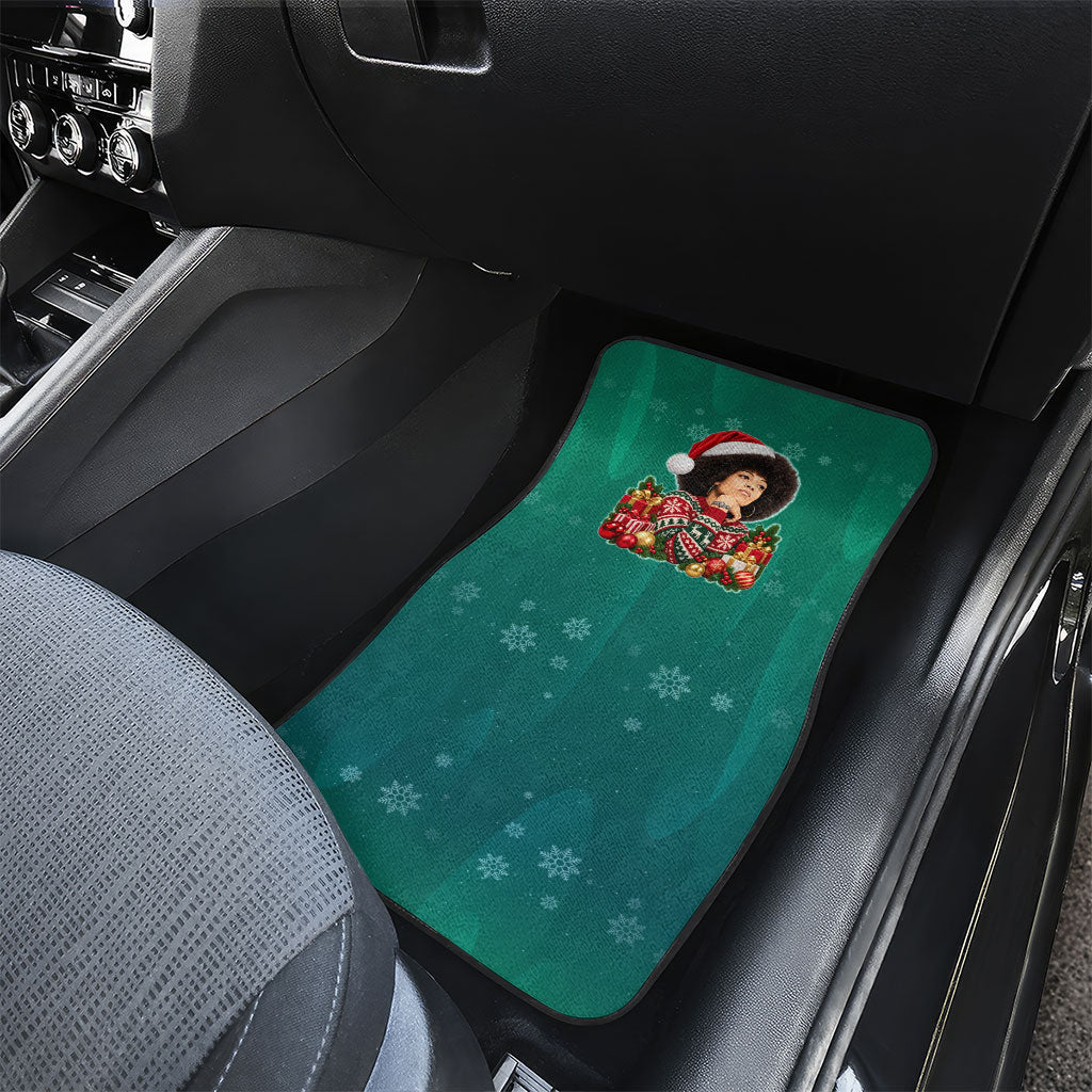 Angela Davis Civil Rights Black History Car Mats Ugly Christmas Pattern African American Heritage