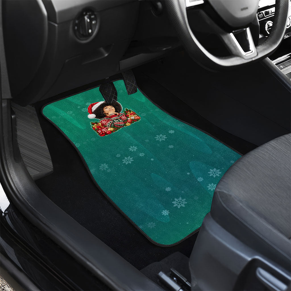 Angela Davis Civil Rights Black History Car Mats Ugly Christmas Pattern African American Heritage