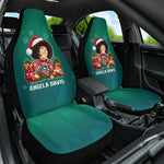 Angela Davis Civil Rights Black History Car Seat Cover Ugly Christmas Pattern African American Heritage