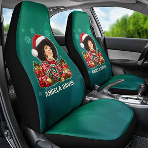 Angela Davis Civil Rights Black History Car Seat Cover Ugly Christmas Pattern African American Heritage