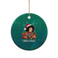 Angela Davis Civil Rights Black History Ceramic Ornament Ugly Christmas Pattern African American Heritage
