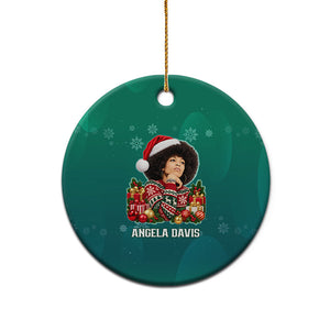 Angela Davis Civil Rights Black History Ceramic Ornament Ugly Christmas Pattern African American Heritage