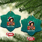 Angela Davis Civil Rights Black History Ceramic Ornament Ugly Christmas Pattern African American Heritage
