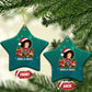 Angela Davis Civil Rights Black History Ceramic Ornament Ugly Christmas Pattern African American Heritage