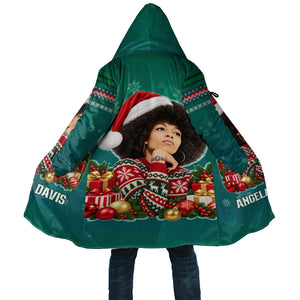 Angela Davis Civil Rights Black History Cloak Ugly Christmas Pattern African American Heritage