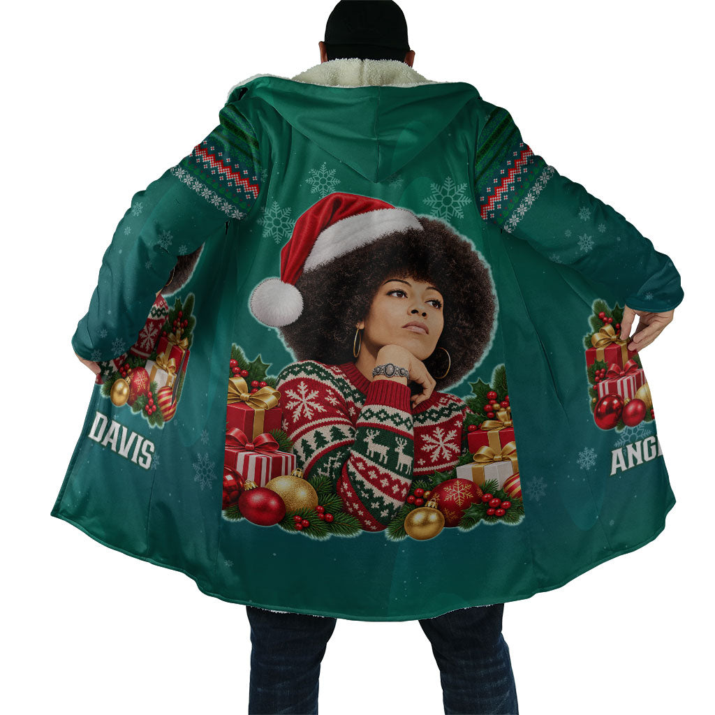 Angela Davis Civil Rights Black History Cloak Ugly Christmas Pattern African American Heritage