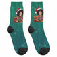 Angela Davis Civil Rights Black History Crew Socks Ugly Christmas Pattern African American Heritage