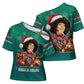 Angela Davis Civil Rights Black History Cross Shoulder Shirt Ugly Christmas Pattern African American Heritage