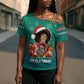 Angela Davis Civil Rights Black History Cross Shoulder Shirt Ugly Christmas Pattern African American Heritage