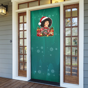 Angela Davis Civil Rights Black History Door Cover Ugly Christmas Pattern African American Heritage