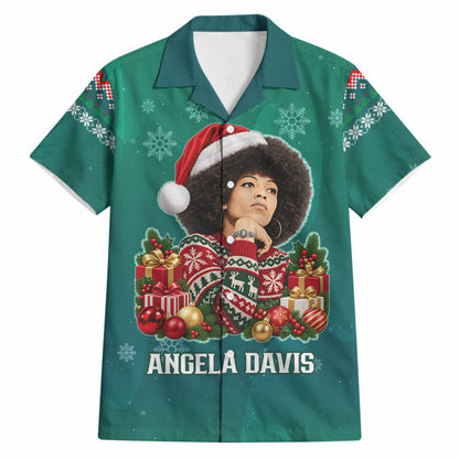 Angela Davis Civil Rights Black History Hawaiian Shirt Ugly Christmas Pattern African American Heritage