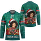 Angela Davis Civil Rights Black History Hockey Jersey Ugly Christmas Pattern African American Heritage
