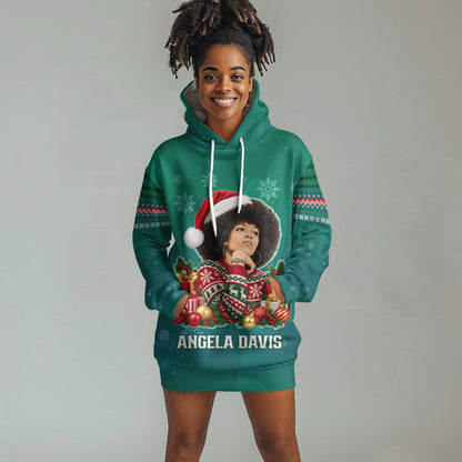 Angela Davis Civil Rights Black History Hoodie Dress Ugly Christmas Pattern African American Heritage