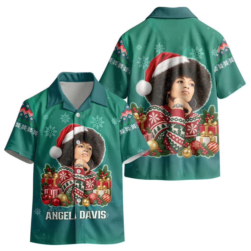 Angela Davis Civil Rights Black History Kid Hawaiian Shirt Ugly Christmas Pattern African American Heritage