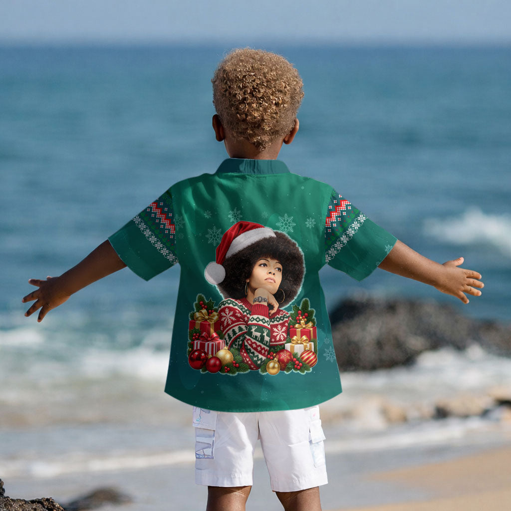 Angela Davis Civil Rights Black History Kid Hawaiian Shirt Ugly Christmas Pattern African American Heritage