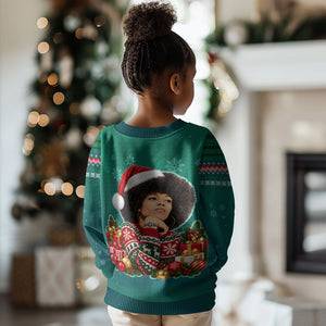Angela Davis Civil Rights Black History Kid Ugly Christmas Sweater Ugly Christmas Pattern African American Heritage