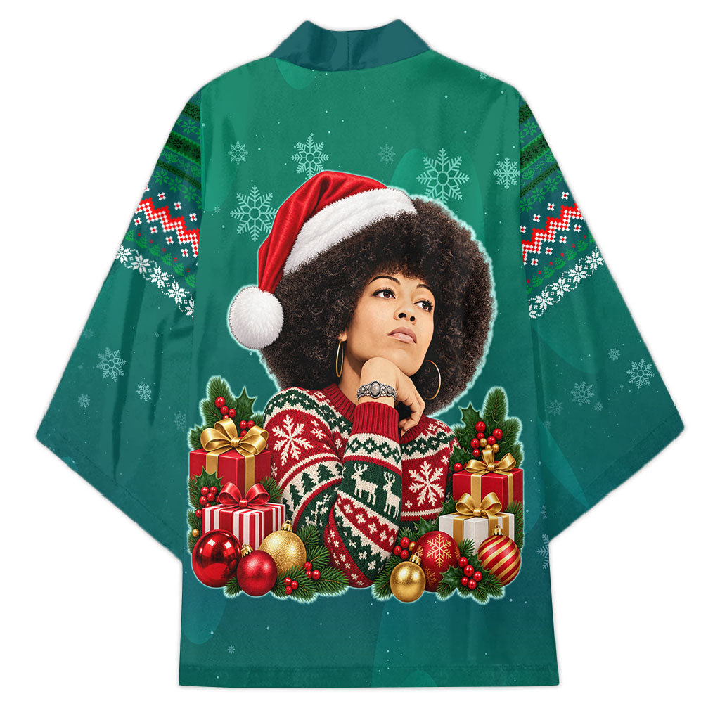 Angela Davis Civil Rights Black History Kimono Ugly Christmas Pattern African American Heritage