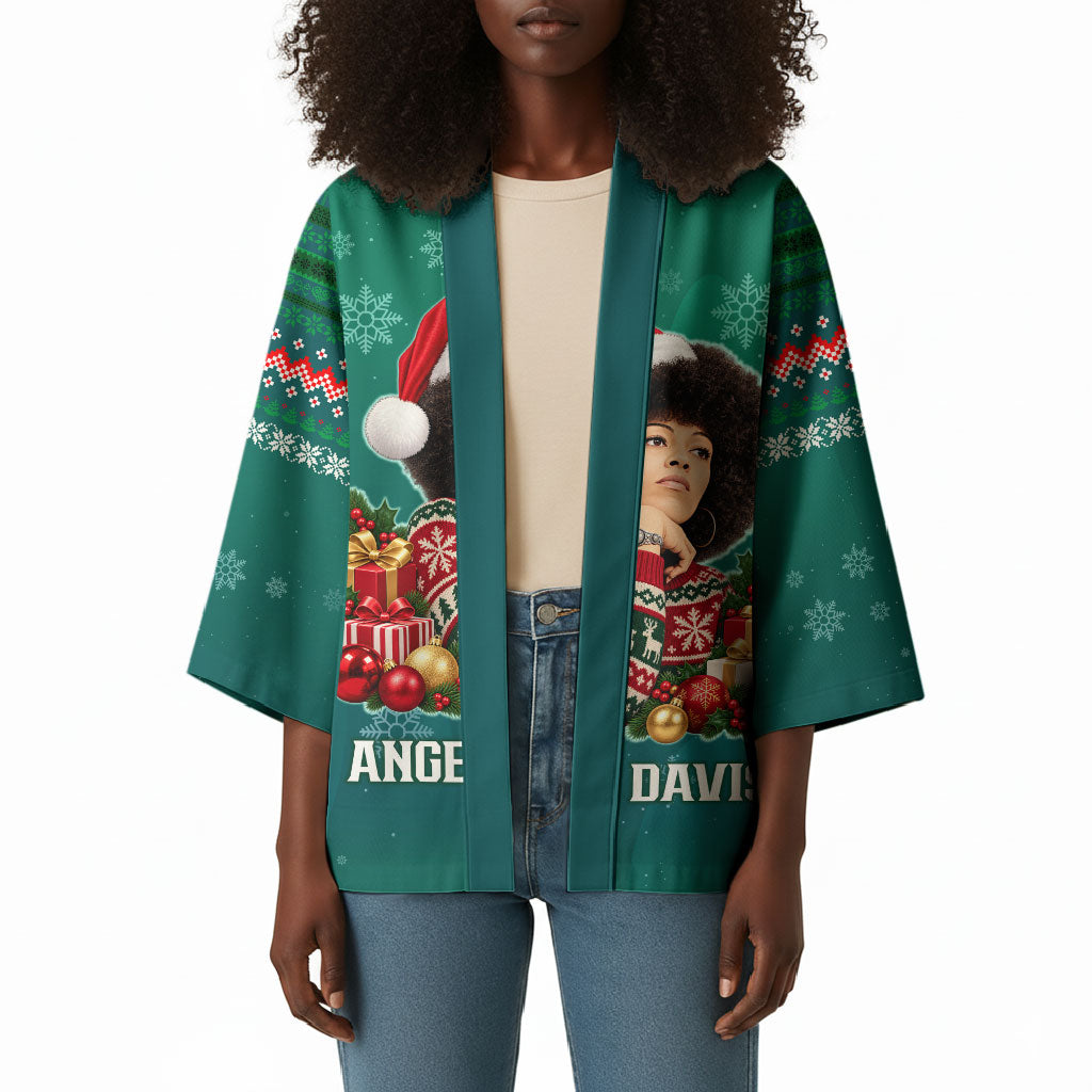 Angela Davis Civil Rights Black History Kimono Ugly Christmas Pattern African American Heritage
