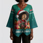 Angela Davis Civil Rights Black History Kimono Sleeve Blouse Ugly Christmas Pattern African American Heritage
