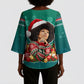 Angela Davis Civil Rights Black History Kimono Sleeve Blouse Ugly Christmas Pattern African American Heritage