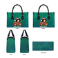 Angela Davis Civil Rights Black History Leather Bag Ugly Christmas Pattern African American Heritage