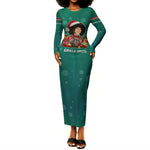 Angela Davis Civil Rights Black History Long Sleeve Bodycon Dress Ugly Christmas Pattern African American Heritage