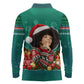 Angela Davis Civil Rights Black History Long Sleeve Polo Shirt Ugly Christmas Pattern African American Heritage
